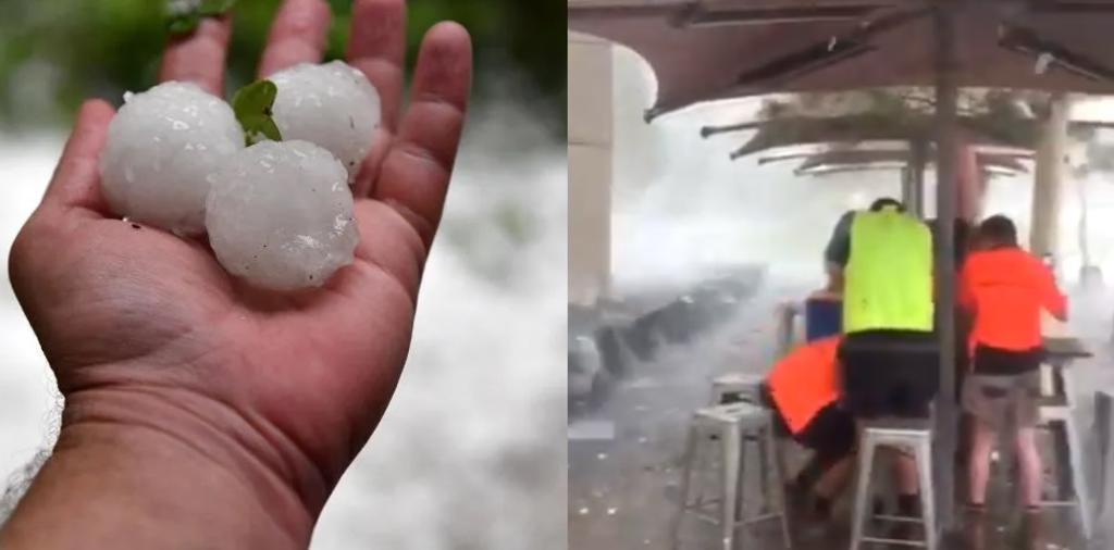 Tormenta de granizo sorprende a Australia con enormes bolas de hielo