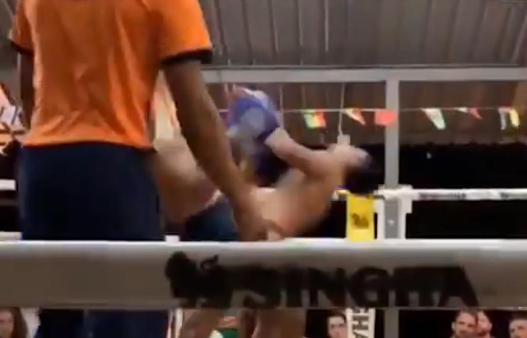 Luchadores de Muay Thai protagonizan sorprendente nocaut simultaneo