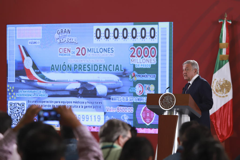 Avión presidencial sí se rifará, confirma López Obrador