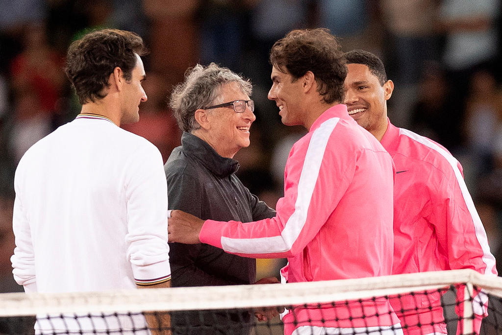 Bill Gates se une al juego de exhibición de Roger Federer y Rafael Nadal