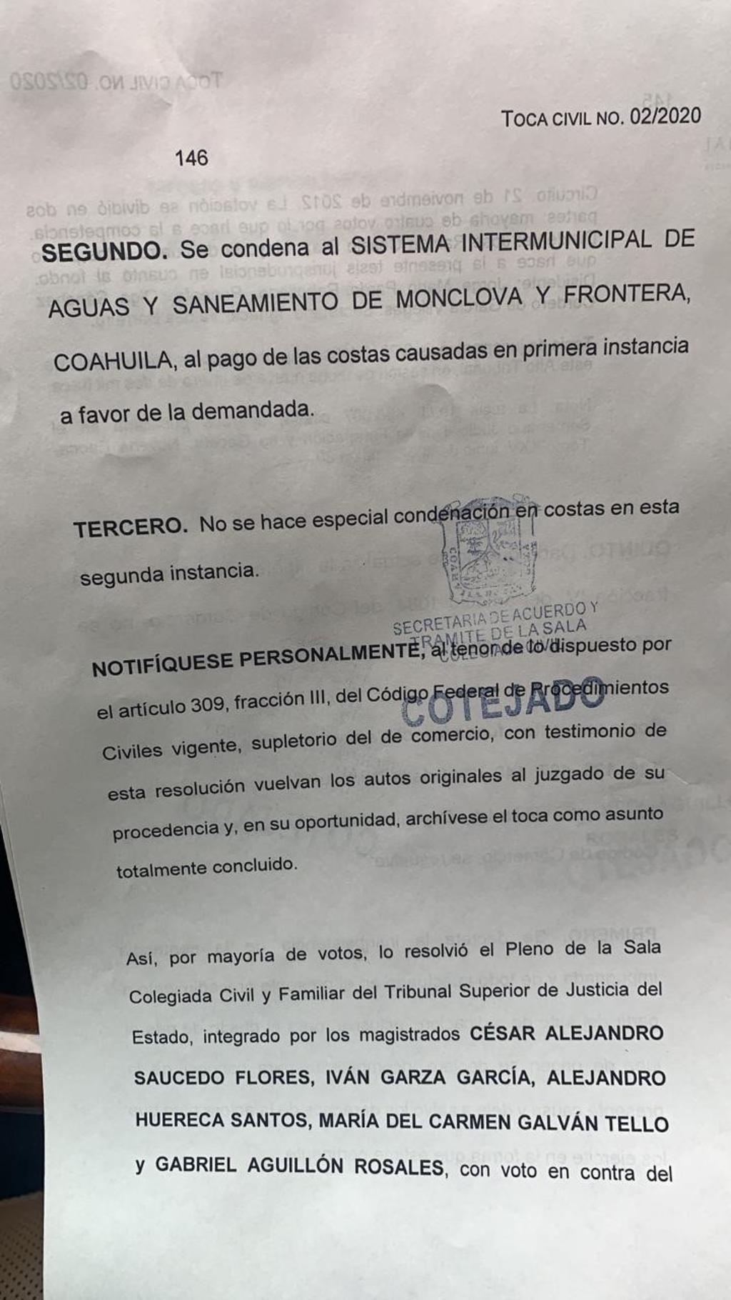 Simas Monclova impugnará sentencia