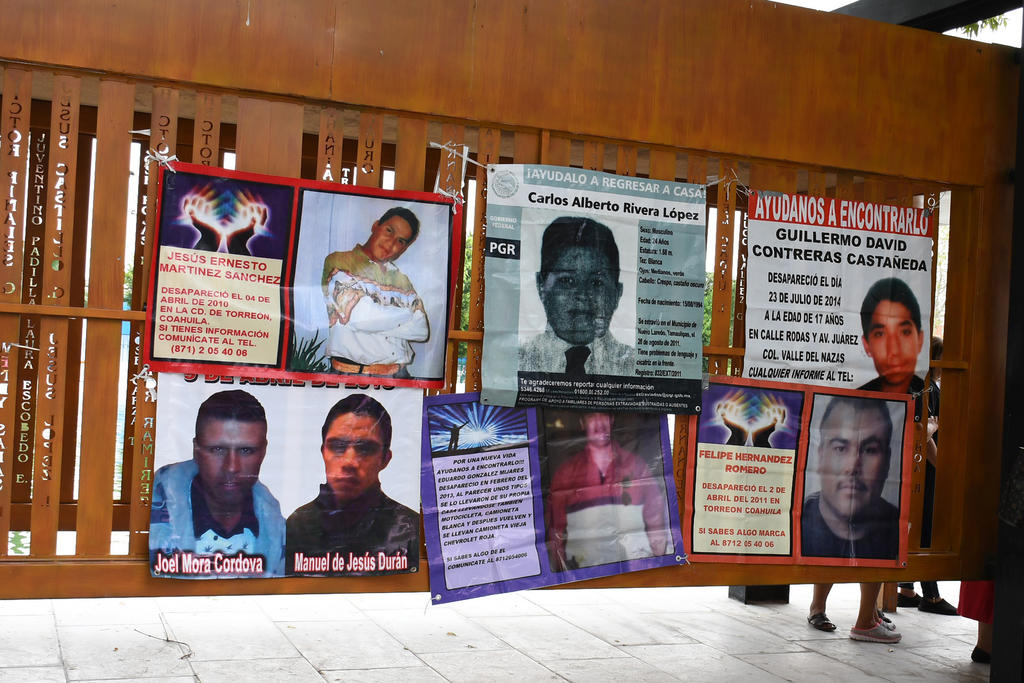 Registran 376 víctimas indirectas de desaparición en Coahuila