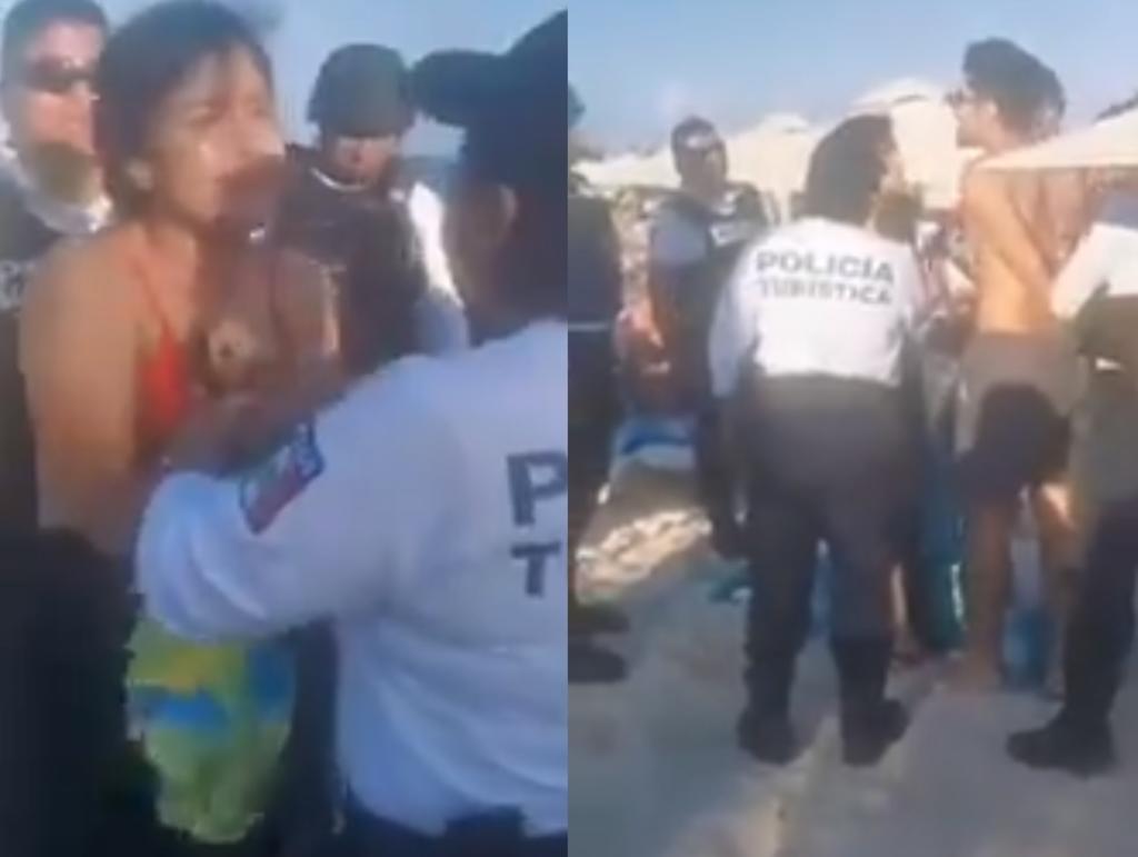 'Me estás lastimando'; arrestan a turistas en Playa del Carmen por 'no consumir local'
