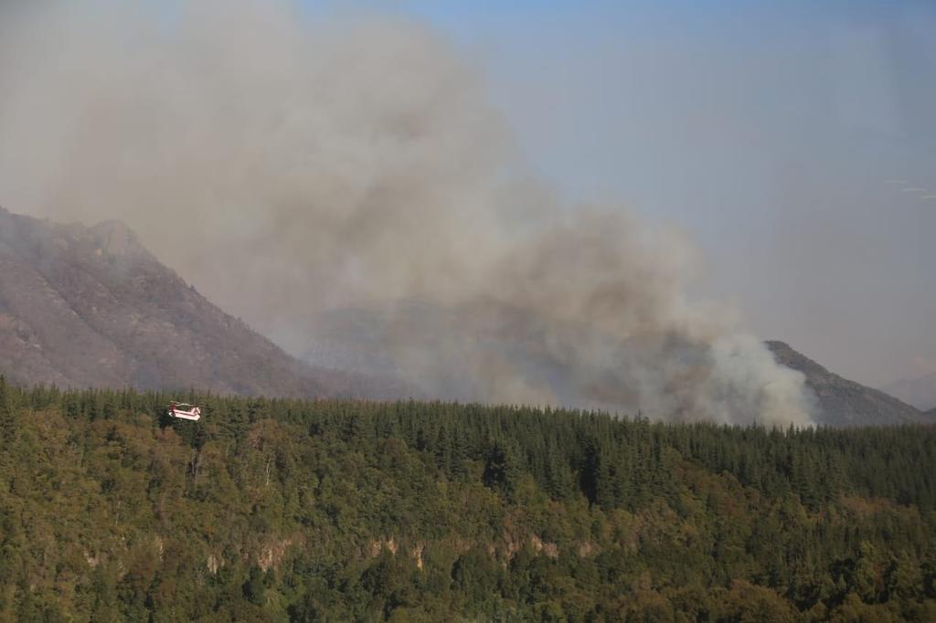Incendio cerca de parque nacional, uno los más grandes de historia de Chile