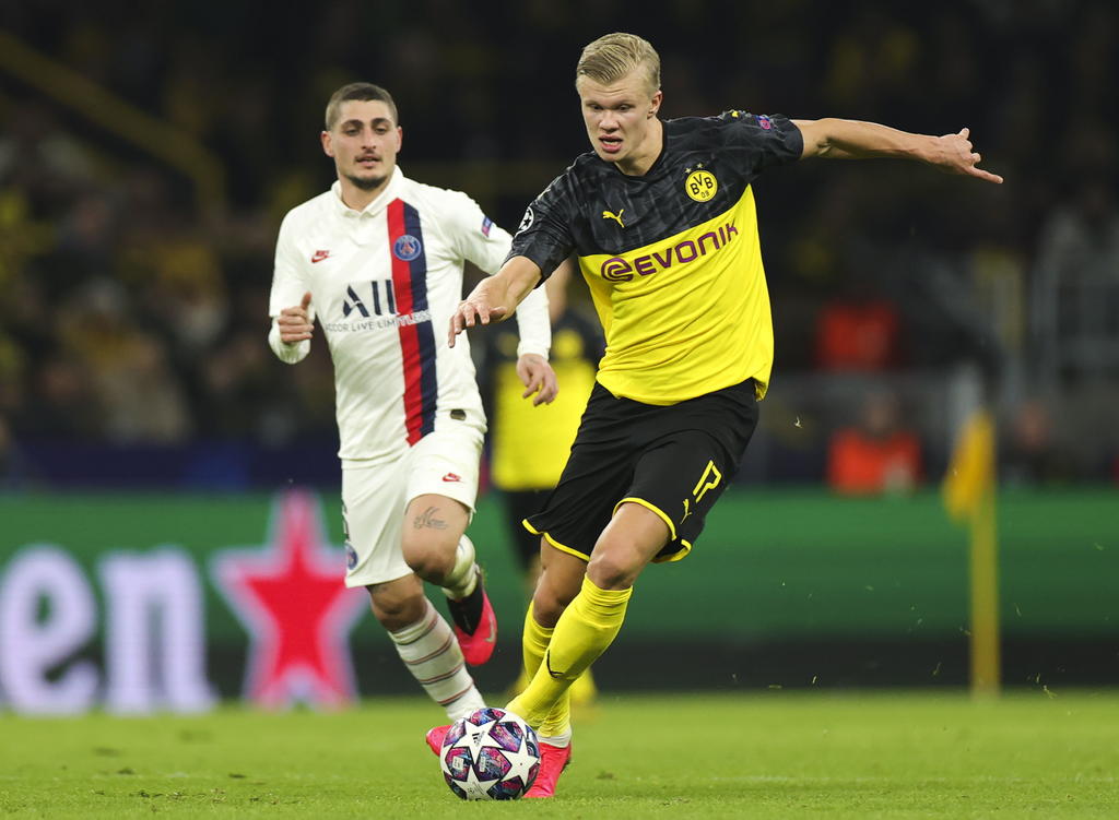 Erling Haaland le da la ventaja al Dortmund sobre PSG en la Champions