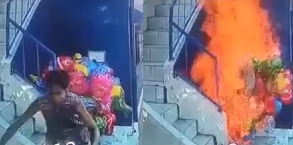 VIDEO: Globero termina con quemaduras de segundo grado por 'broma' pesada