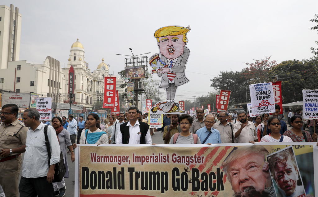 Suman 10 los muertos en protestas durante visita de Trump a la India