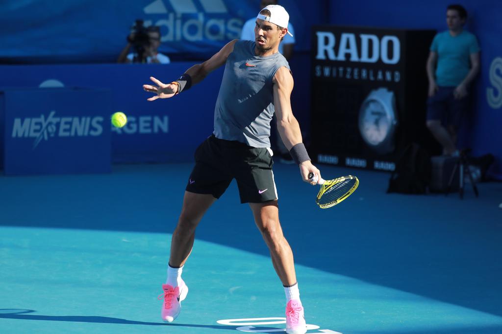 Rafael Nadal listo para debutar en el Abierto Mexicano de Tenis