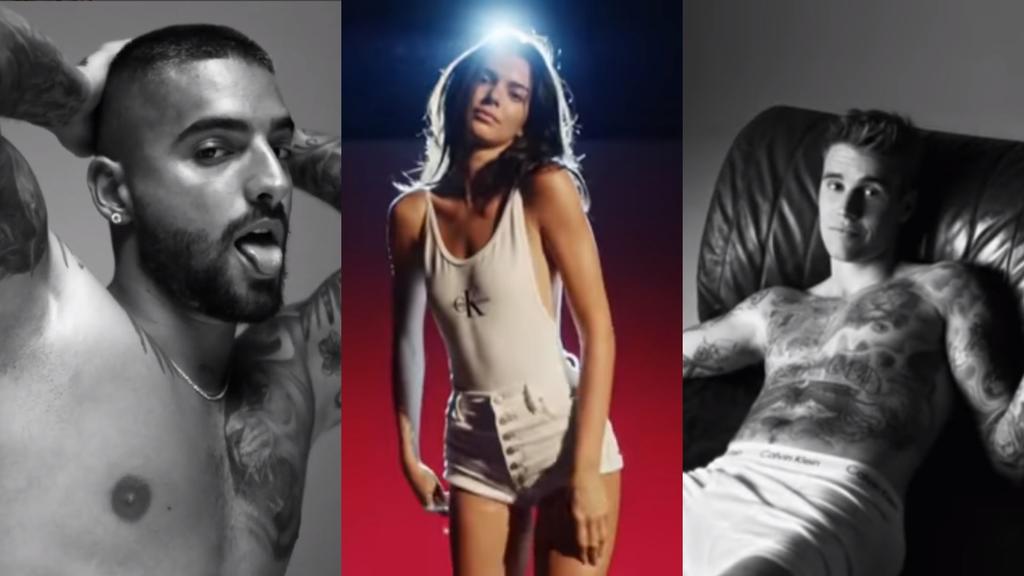 Maluma, Kendall y Bieber protagonizan campaña en calzones