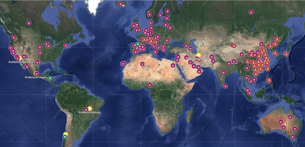 Google activa mapa de casos de coronavirus en tiempo real