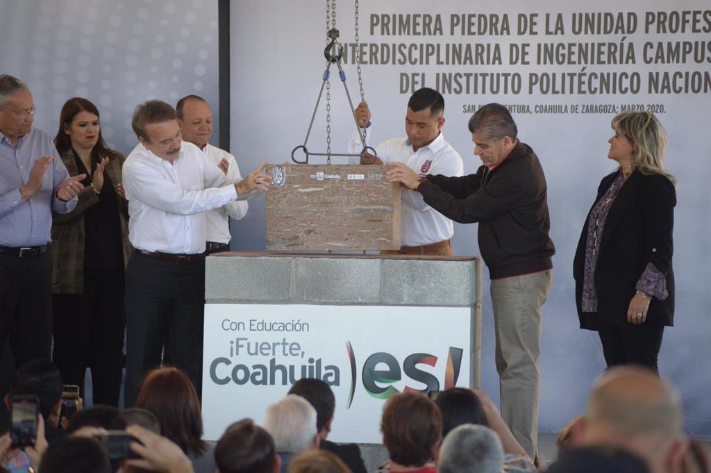Coloca Riquelme primera piedra de Instituto Politécnico Nacional en San Buenaventura