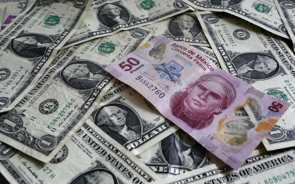 Peso mexicano pierde 4.88 % por incertidumbre internacional