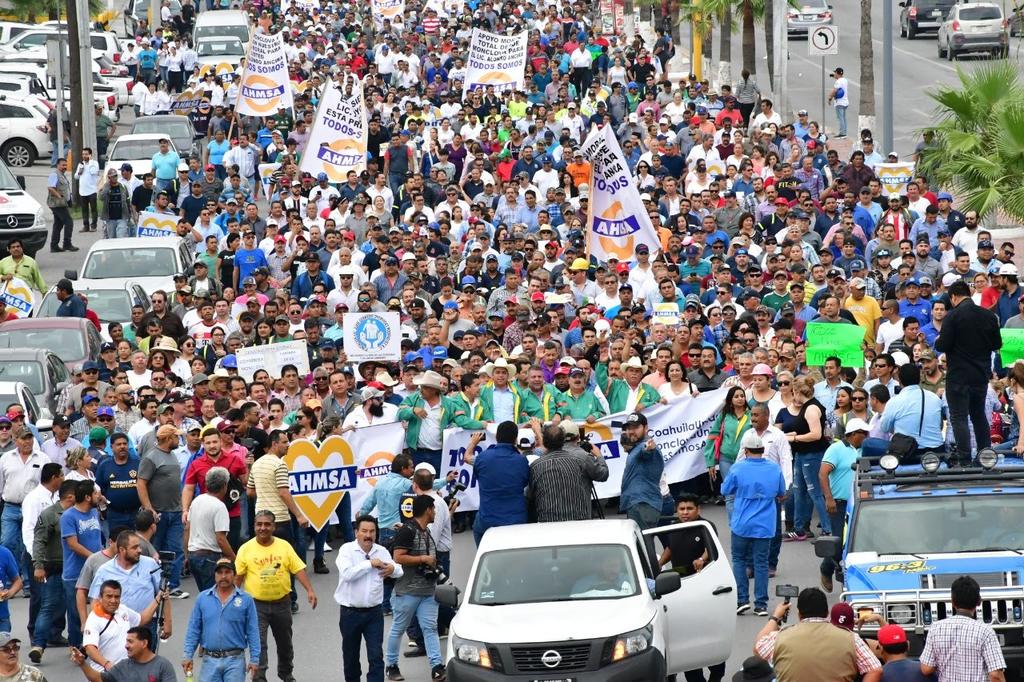 Preparan marchas obreros y mineros en dos regiones de Coahuila