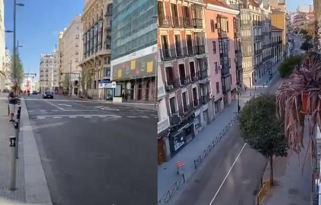 VIRAL: Así se ven las calles de Madrid ante el coronavirus