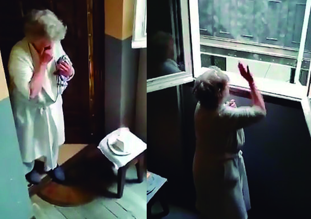 VIRAL: Vecindario entero canta las mañanitas a mujer en cuarentena de 80 años