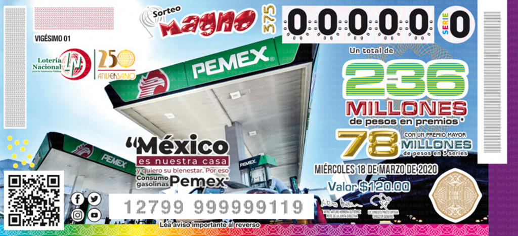 Para Torreón, el premio mayor de la Lotería Nacional