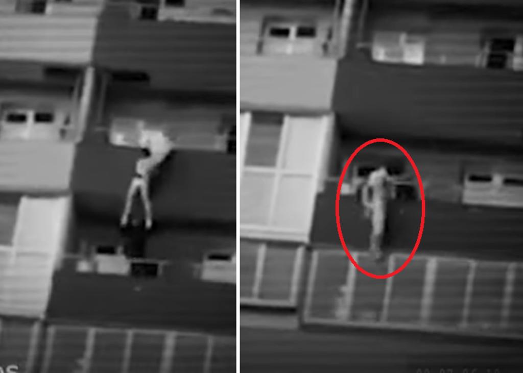 Rescatista atrapa en el aire a joven que se avienta de un edificio