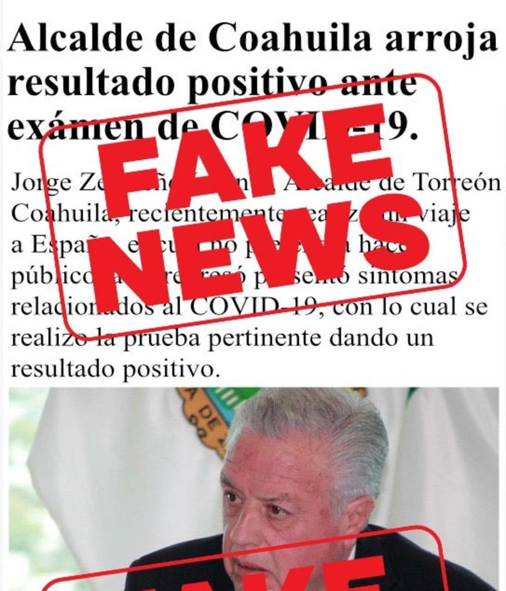 Noticia falsa, que el alcalde Jorge Zermeño tenga coronavirus