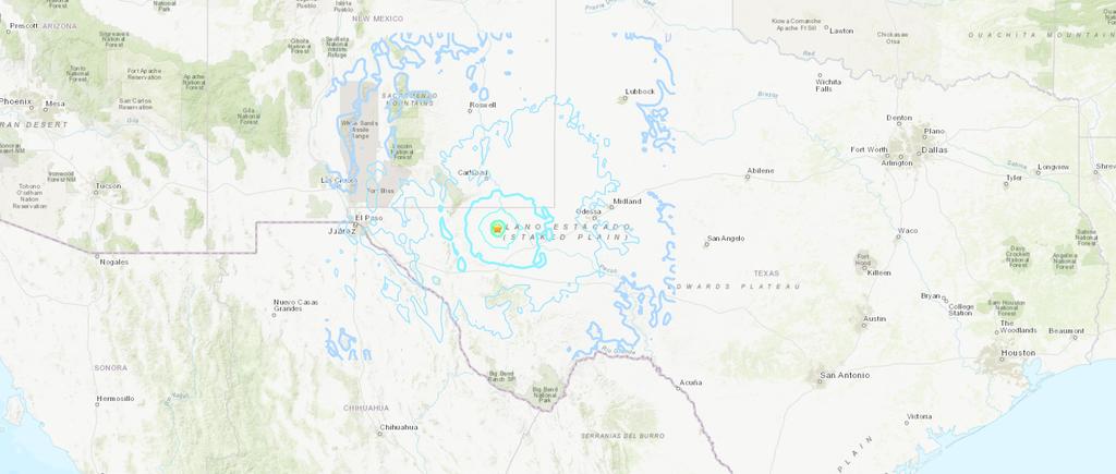 Registran sismo de magnitud 5.5 en Chihuahua y Texas