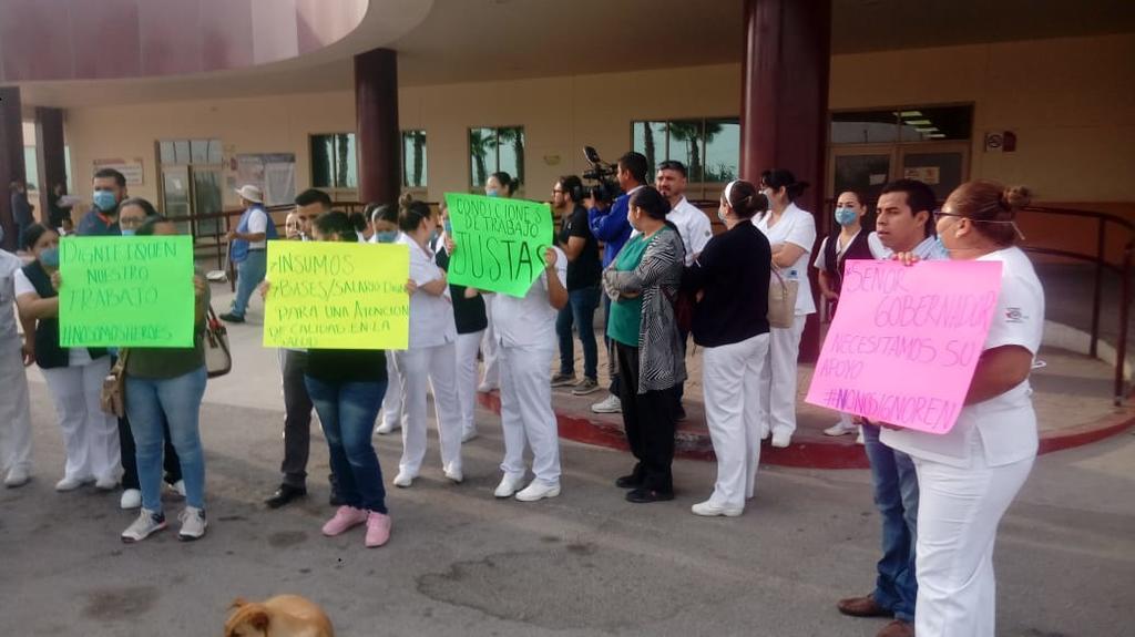 Exige personal eventual del Hospital General de Torreón mejores condiciones laborales