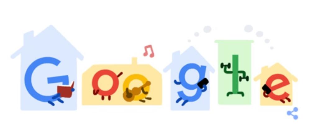 'Quédate en casa'; Google dedica doodle para la prevención del COVID-19