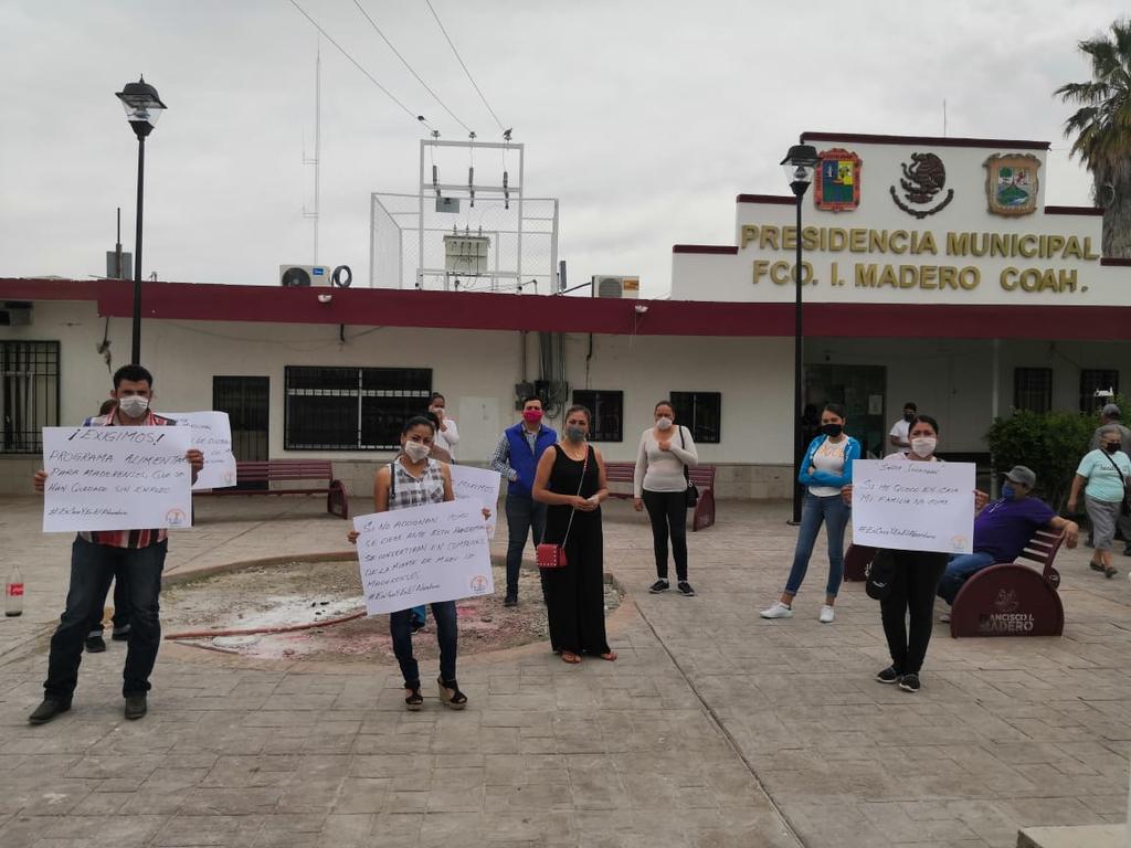 Con protestas, antorchistas piden apoyos para 'quedarse en casa' en Madero
