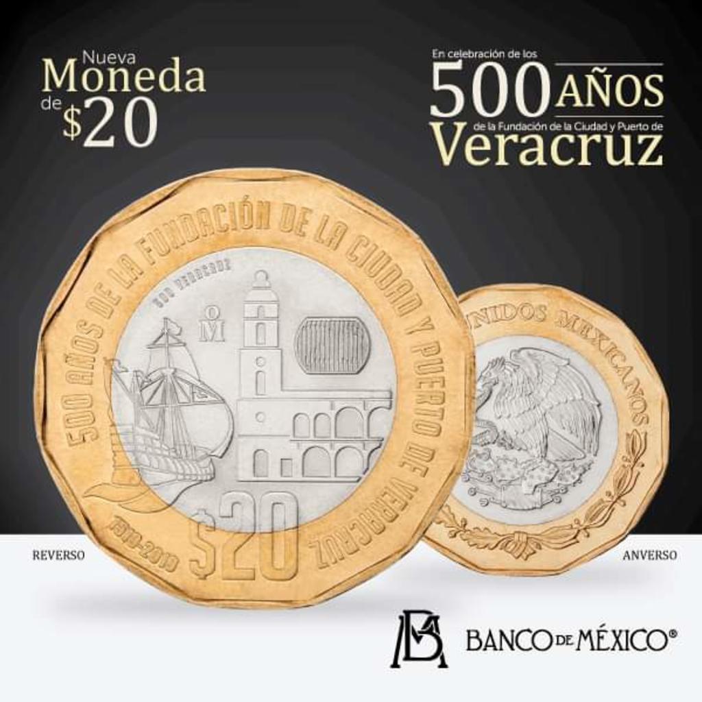 Banxico pone en circulación nueva moneda de 20 pesos