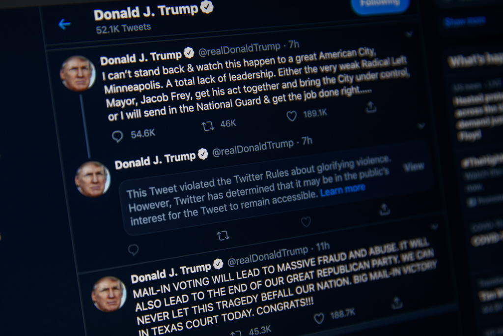 Twitter señala un tuit de Trump por 'enaltecer la violencia'