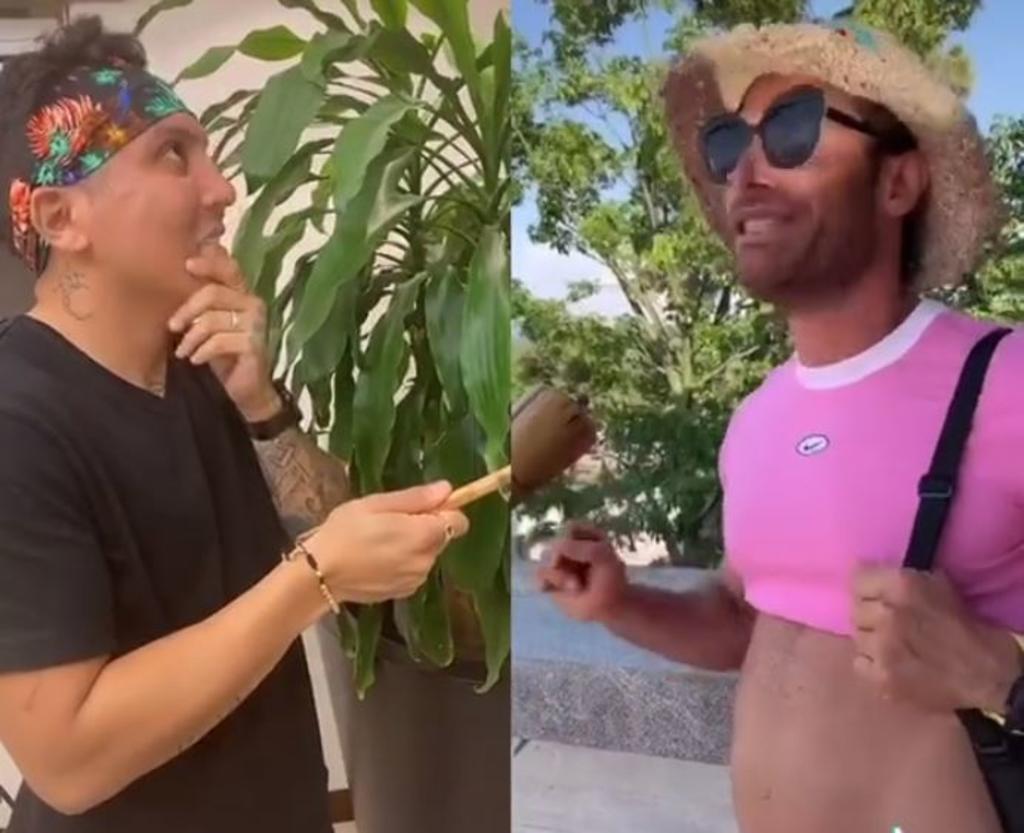 'Es panza normal'; Sebastián Rulli y Edwin Luna recrean video viral en Tik Tok