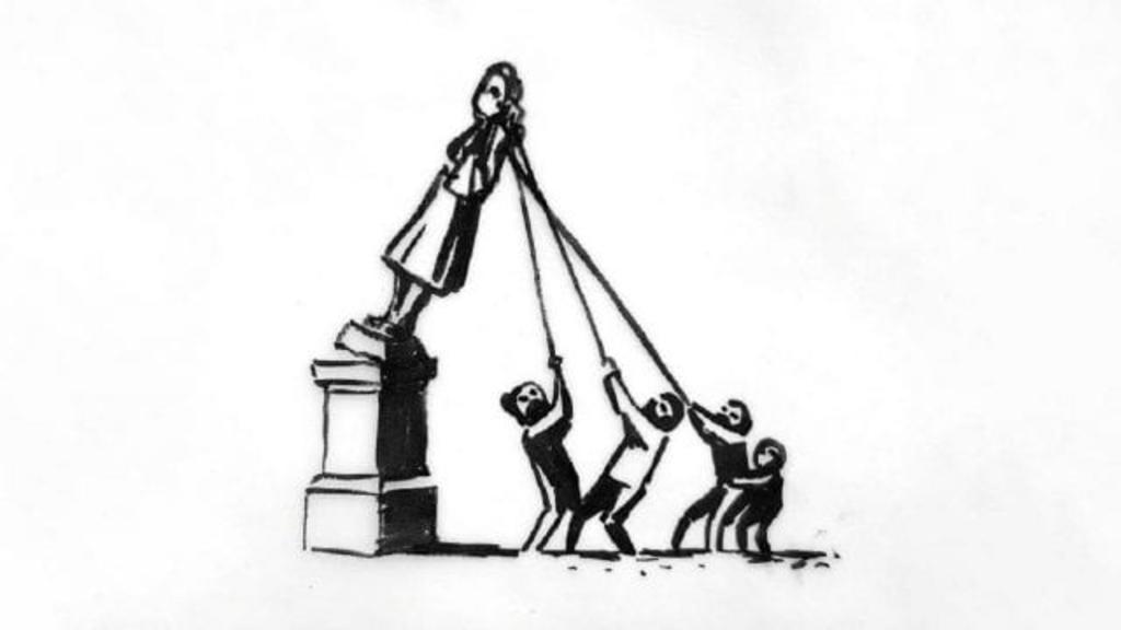 El plan de Banksy para restituir estatua derribada en protestas por George Floyd