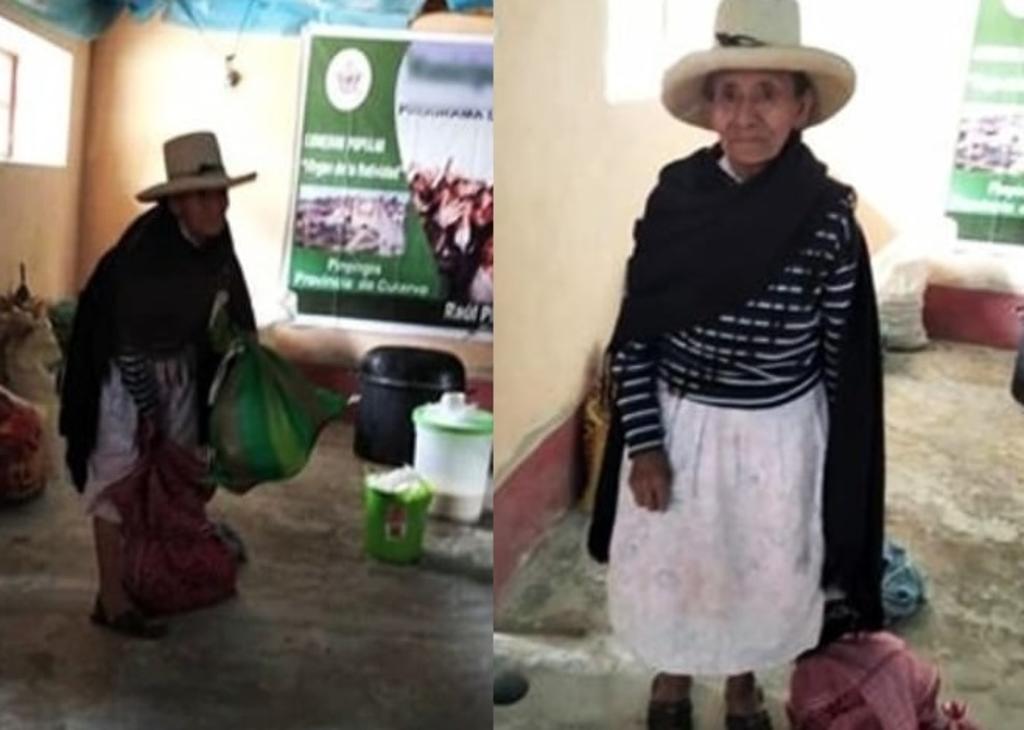Abuelita campesina dona parte de su cosecha para afectados por COVID-19