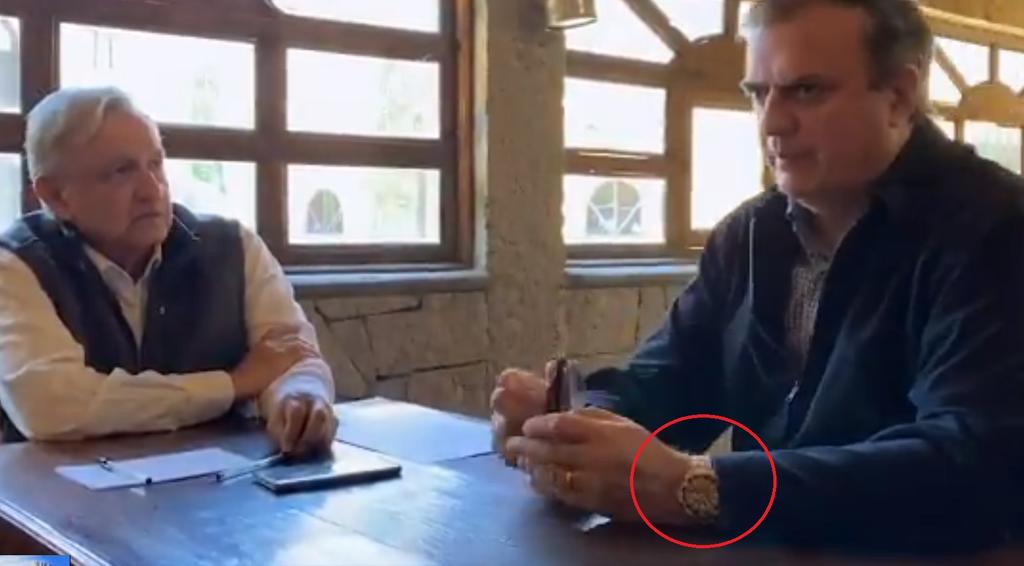 Reloj Rolex de Marcelo Ebrard, roba cámara durante reunión con AMLO