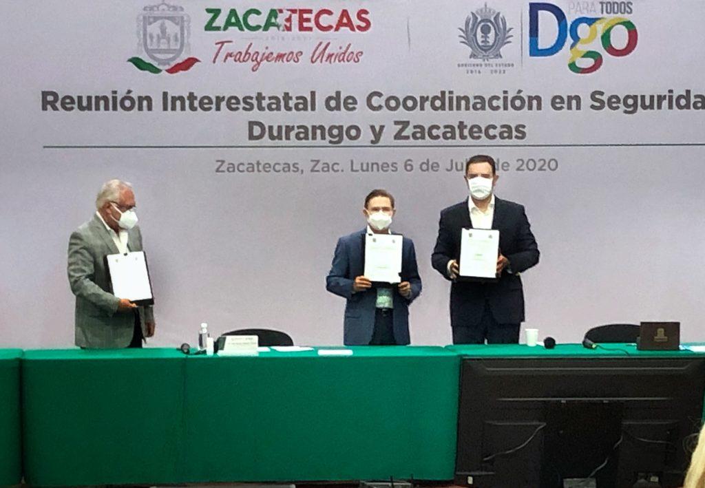 Firma Aispuro convenio de seguridad con Zacatecas