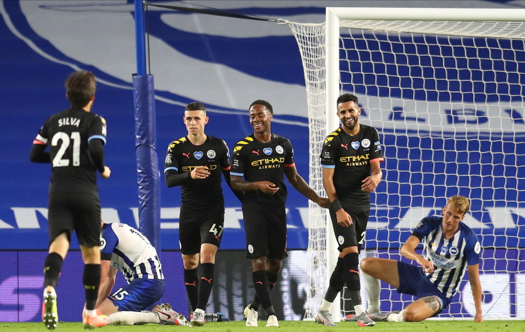 Manchester City golea al Brighton en la Premier League