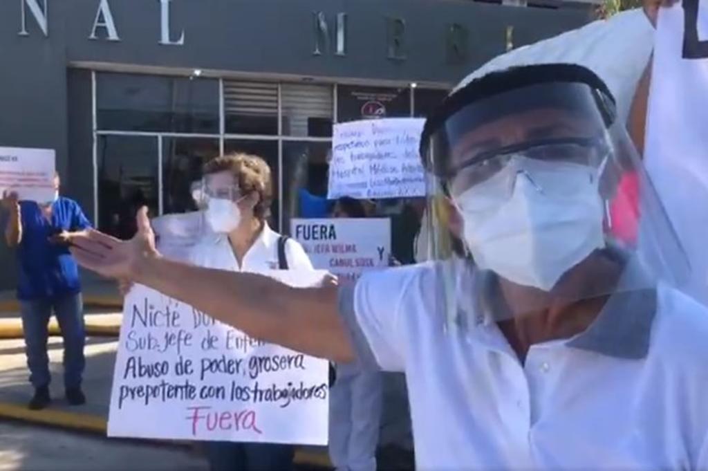 Trabajadores del ISSSTE en Yucatán exigen insumos