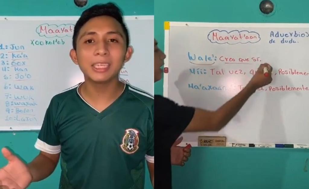 Joven se vuelve viral al enseñar lengua maya a través de TikTok