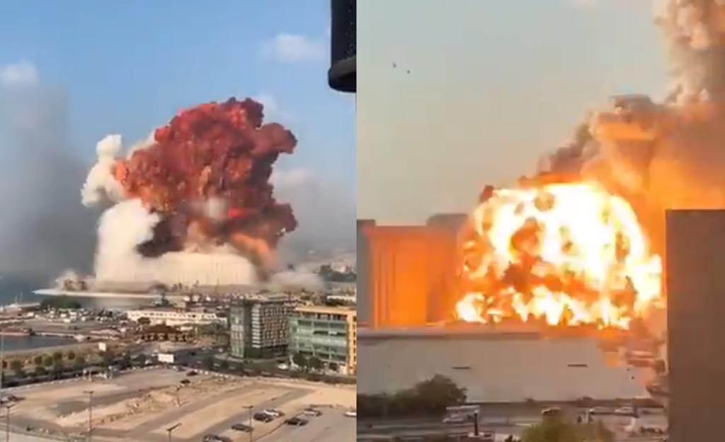 VIDEOS: Así fue la explosión en el puerto de Beirut