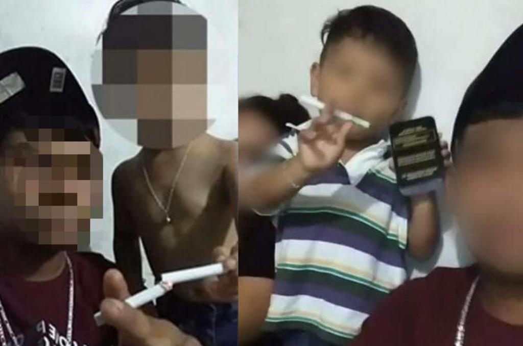 VIRAL: En Saltillo joven incita a su hermano de 3 años a fumar