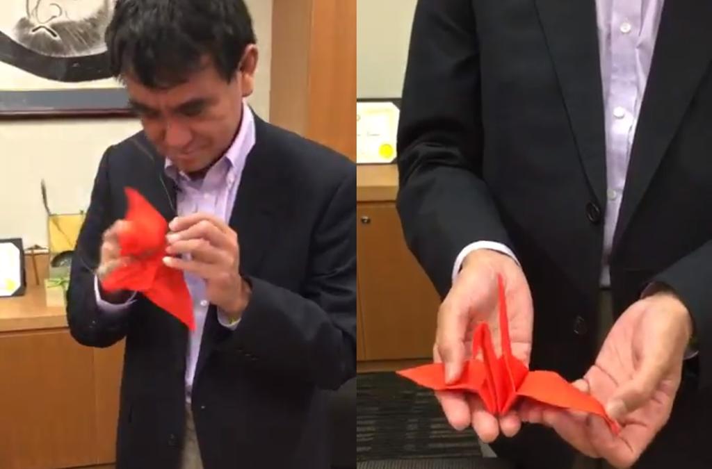 Paño de 'alta tecnología' que se transforma en grulla de origami 'sorprende' en redes