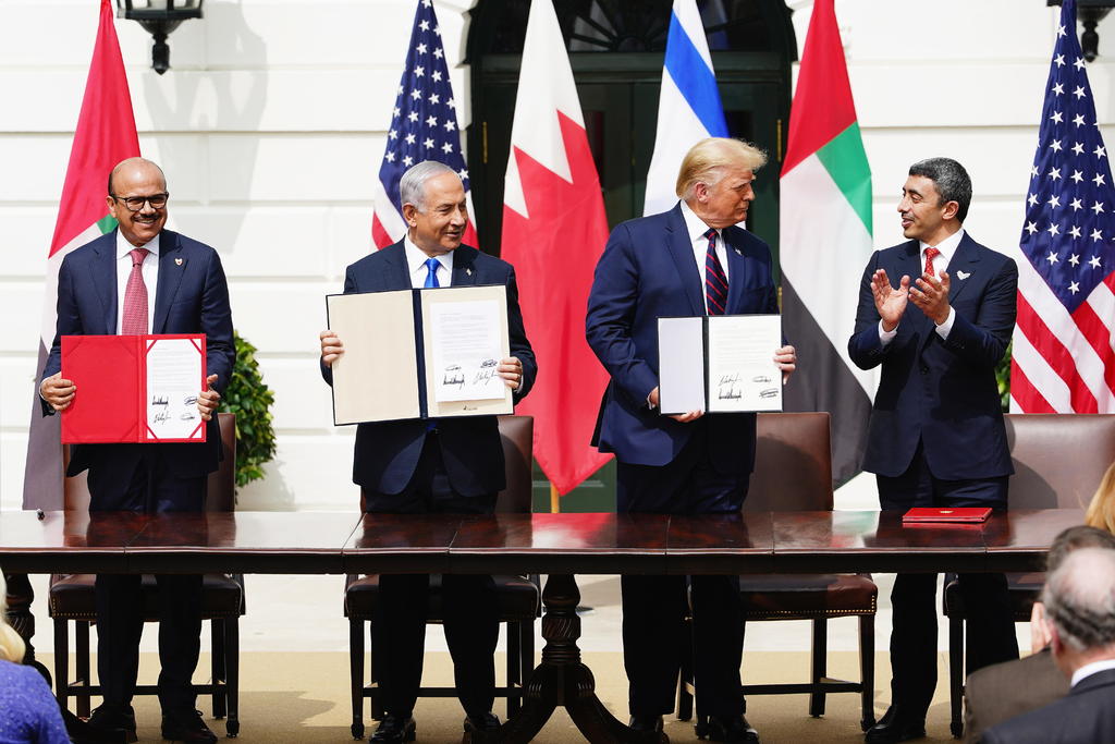 Firma Israel los Acuerdos de Abraham con Emiratos y Baréin en la Casa Blanca
