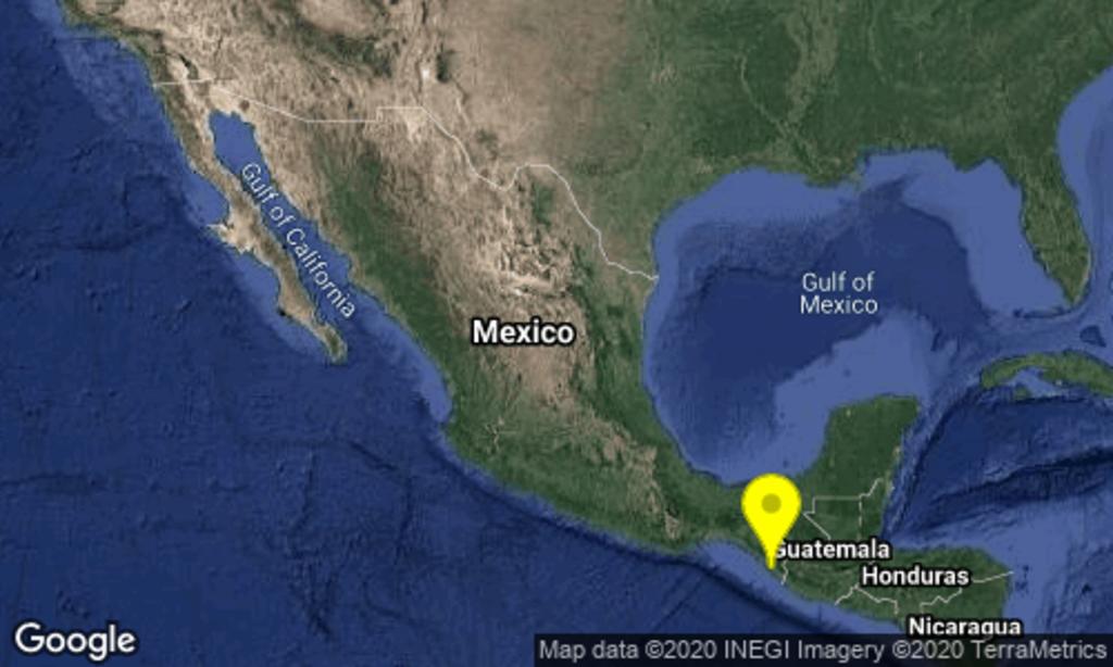Reportan sismo magnitud 5.3 en Chiapas