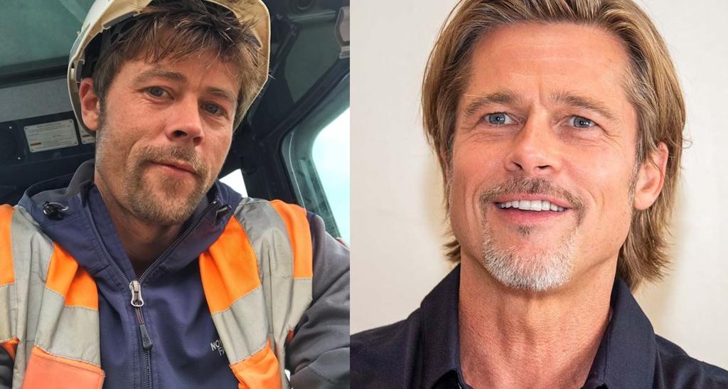 Albañil se vuelve viral por ser el 'doble' de Brad Pitt