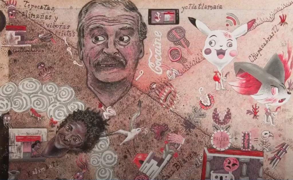 Plasman a Vicente Fox, Trump y Pikachu en el Códice Starbuckstlán