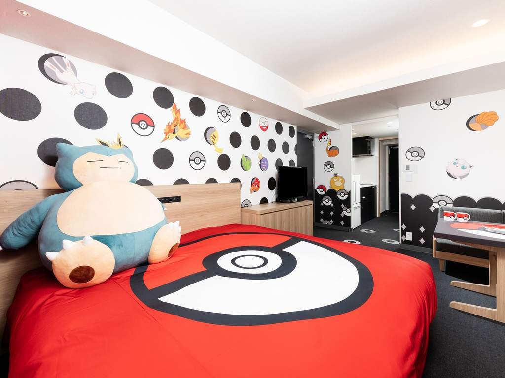 Esta es la habitación con temática de Pokémon en Japón