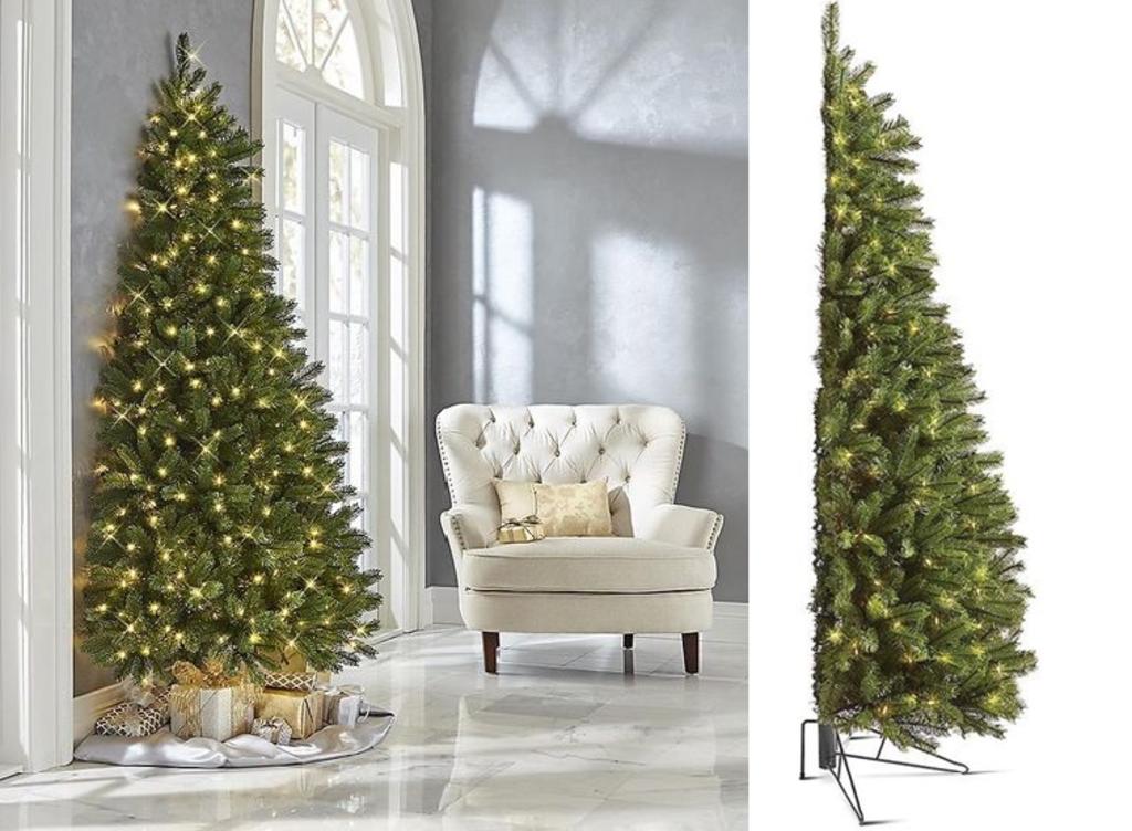 Diseñan árboles de navidad a la mitad ‘para los que no les gusta decorar’