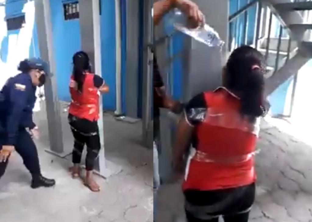 Indigna policías que amarraron y golpearon a mujer comerciante en Ecuador