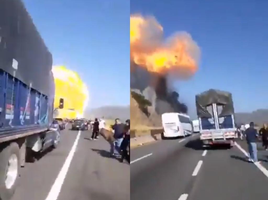 Explosión de pipa en carretera Tepic-Guadalajara deja al menos seis muertos