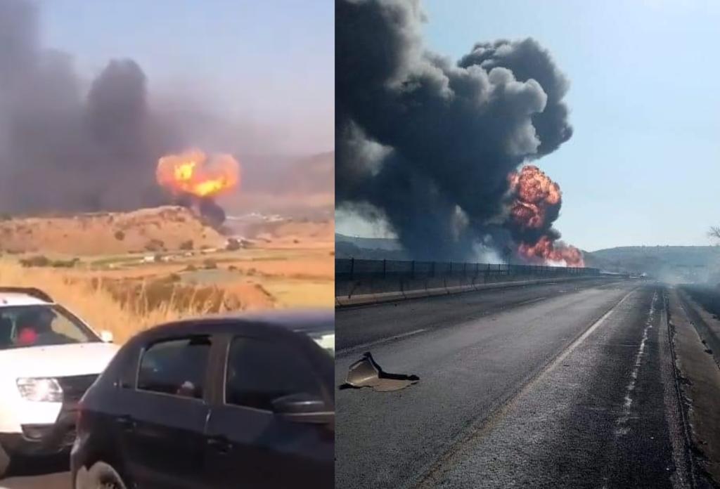 Difunden videos y fotos de la explosión en la carretera Tepic-Guadalajara