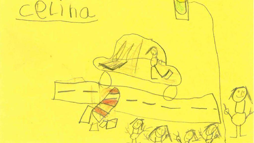Dibujos de niños que presenciaron un accidente ayudan a resolver el caso