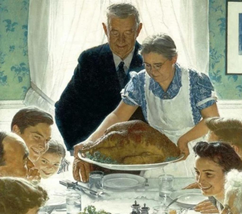 La historia tras la Ilustración de Rockwell del Día de Acción de Gracias
